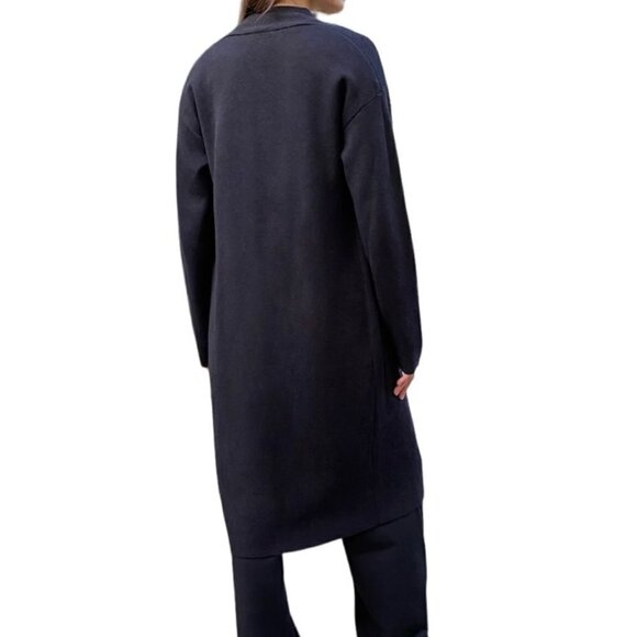 Aritzia Babaton Lance Wool Linen Blend Duster Cardigan Navy - Picture 8 of 11